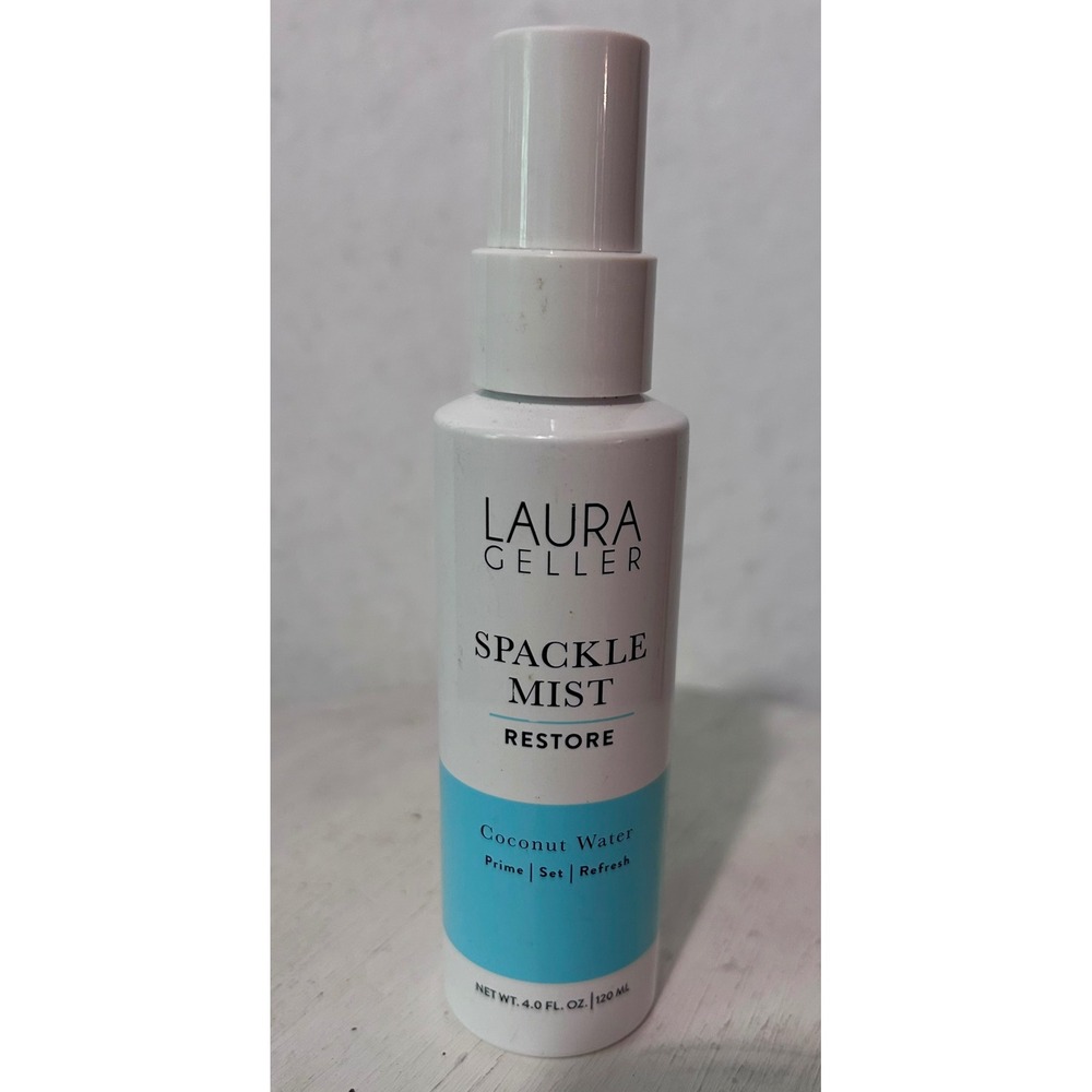 Laura Geller Spackle Mist Restore Coconut Water Prime Set Refresh 4oz 120ml